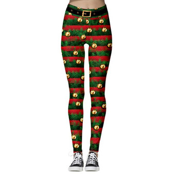 Women's High Waist Leggings 2019 Snowflake Christmas Printing Leggings Bottoms Breathable Merry Christmas Pants Fitness Leggins