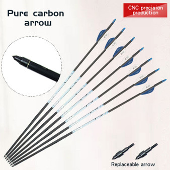 3/6/12/24pcs Carbon Arrow Bow And Arrow Archery Arrows Hunting Arrows Outdoor Shooting for Recurve/Compound Bows Accessories