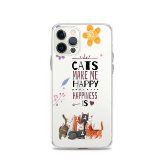 Happiness is Cats iPhone Case