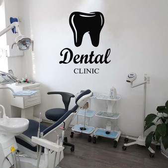 Tooth Dental Clinic Removable Wall Sticker