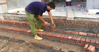 Brick Step Installation