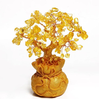 Citrine Money Tree Hand-made Ornament - Feng Shui for Prosperity