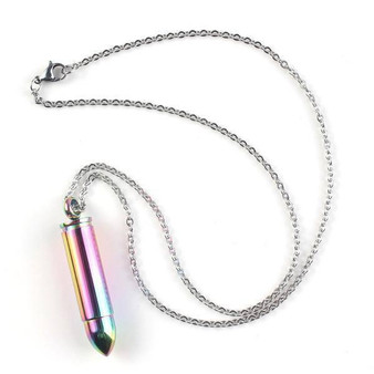 Rainbow Pendant Pride Bullet Necklace - LGBT Gay And Lesbian Love