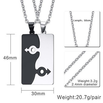 Couple Gay Necklace - LGBT Pendant Gay Couples