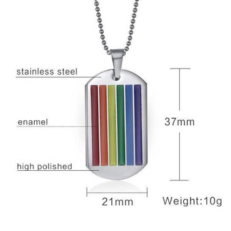 Rainbow Gay Necklace Dog Tag - LGBT Necklaces