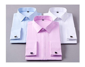Quality  French Cuff-links Collar Slim Fit Shirt