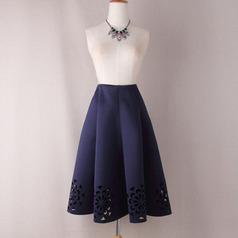 Elegant Vintage Floral Crochet Skirt
