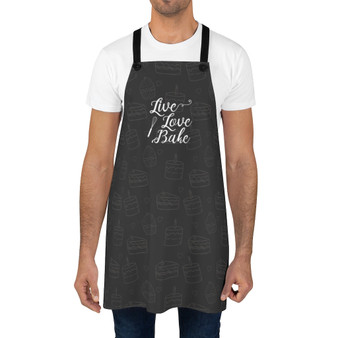 Live Love Bake Cake Pattern Apron