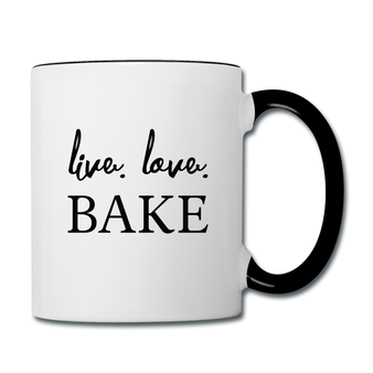 Live Love Bake Contrast Coffee Mug