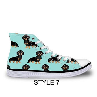 Dachshund Canvas Sneakers