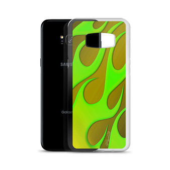 Hot Rod Flame Green Glow Samsung Case