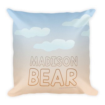 Madison Bear - Firefighter Square Pillow