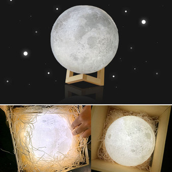 3D Print Moon Lamp USB LED Night Light Moonlight | 8-20cm