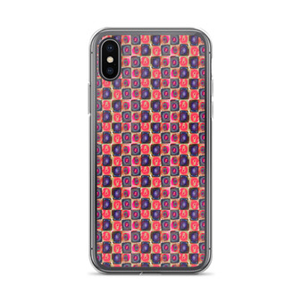 Square in a Circle - Pink Tones Cell Phone Case - Fits iPhone X and Other Sizes 5-X