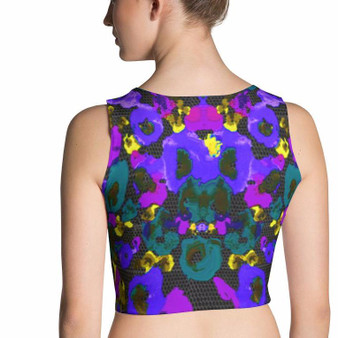 Paris METRO Couture: Posie Flower Blues Crop Top