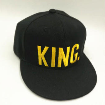 KING QUEEN Embroidered Snapback Caps