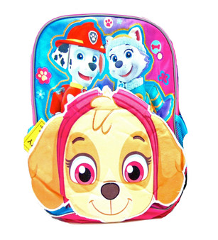 PAW Patrol Girls' 14 Inch School Backpack Skye, Everest and Marshall - Pink