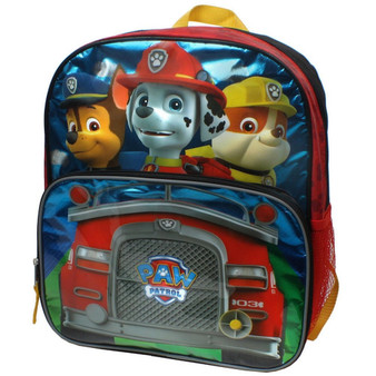 PAW Patrol Trucking Number 3 School Backpack 14 Inch Book Bag - Red