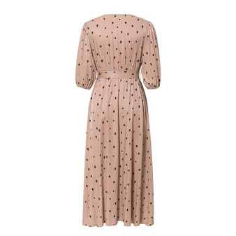 Eliza Polka dot women Elegant wrap dress