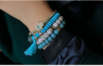 Boho Multilayer Beads Charm Vintage Bracelets
