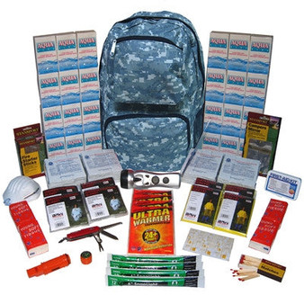 8-Person ''Grab-'N-Go'' Camo Backpack Emergency Kit