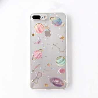 Shining Glitter Space Planet Cases for iPhone