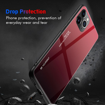 Gradient Painted Case For iPhone 11 Case Tempered Glass Cover For iPhone 11 12 Pro Max Mini Case For iPhone X XR XS 7 8 6s Plus