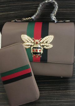 Gucci Inspired Butterfly Purse Bag with Wallet