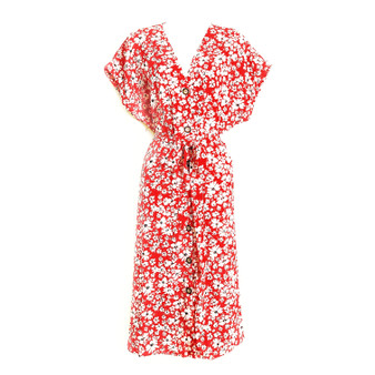 Erika Ditsy Floral Button Down Midi Dress