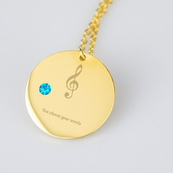 Personalized Music Gift Embedded With Your Birthstone!