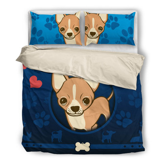 Chihuahua Duvet Cover With Pillow Cases