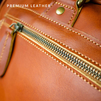 Personalized Large Buffalo Leather Satchel - Messenger Bag