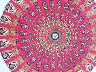 red peacock mandala floor pillow covers round bohemian cushion cover ottoman pouf cover
