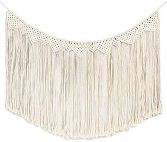 Macrame Woven Wall Hanging Curtain Fringe Garland Banner