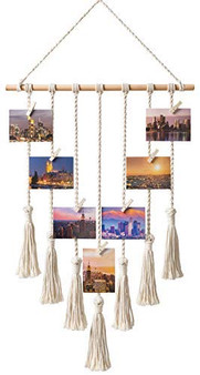Hanging Photo Display Macrame Wall Hanging -