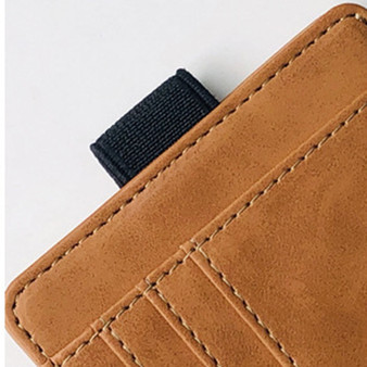 men's short matte leather retro credit card bus card holder wallet