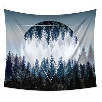 Forest Tapestries Polyester Fabric Print Home Decor Wall Hanging Tapestry Beach Psychedelic Chakra Blanket For Living Room