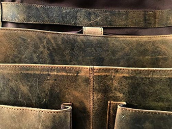 Rustic Leather Briefcase Laptop Messenger Bag