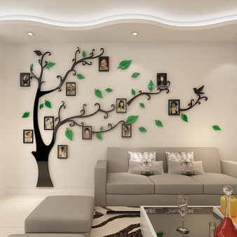 3D Wall Stickers Photo Frame Tree Wall Stickers DIY Wall Decor Livingroom Bedroom Decoration Poster