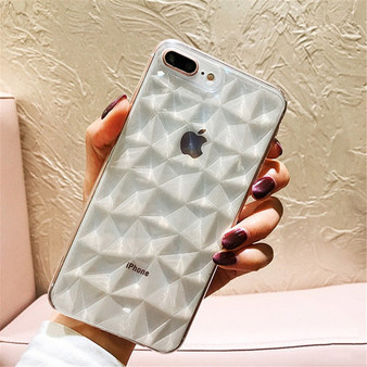 Diamond Texture Transparent Soft Case