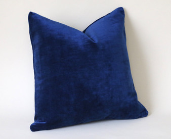 Sapphire Vintage Velvet Pillow Cover / Dark Blue 20x20 Pillow Cover or 9 Other sizes/ Navy Blue Pillow / Dark Blue Pillow / Solid Blue Cushion Cover