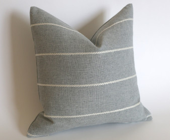 Grey Outdoor Pillow Cover / Stripe Outdoor Pillow cover / Gray Patio Pillow / Porch Pillow Cover / Outdoor 16x16 18x18 20x20 22x22 24x24