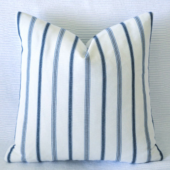 Blue Floral or Striped Pillow Cover / Hand Block Printed Pillow Covers