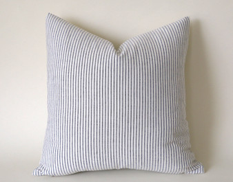 Farmhouse Pillow Cover 20x20 / Ticking Stripe 20x20 / Solid Blue 20x20 / Chambray Blue Pillow / Solid pillow 20x20 / Light Blue 20x20