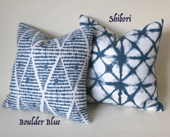 Indigo Collection: Boho Outdoor Pillow Cover / Navy Outdoor Pillow cover / Blue Patio Pillow / White Pillow Cover / Outdoor 20x20 22x22