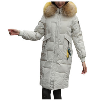 Women Fall Winter Hooded Coat Casual Outwear Fashion Women Winter Warm Coat Hooded Thick Warm Slim Jacket Long Overcoat