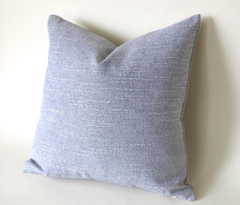 Navy Pinstripe Pillow Cover / Farmhouse Pillows / Soft Textured Vintage Washed Cotton / Cotton Ticking Pillow Case / Striped Cushion