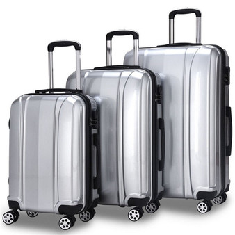 3 Piece Set 100% ABS  Luggage Set Traveling Luggage Bags with Wheels Free Shipping Women Men Business Travel Suitcase maletas