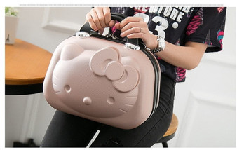 2017 latest model 3DHello Kitty The latest style A variety of colors can be selected Children's luggage Adult portable Suitcases