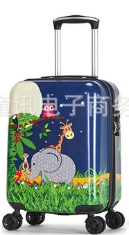 New Fashion 19'20' Cute Cartoon Suitcases Wheel Kids Boys And Girls Rolling Luggage Spinner Trolley Children Travel Bag Student